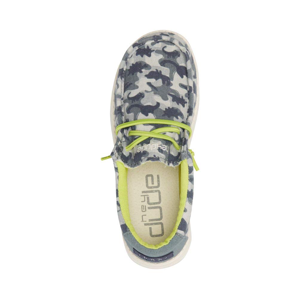 HEYDUDE Boy's Wally Youth Multiple Colors | Boys Shoes | Boy's Lace Up Loafers | Comfortable & Light-Weight