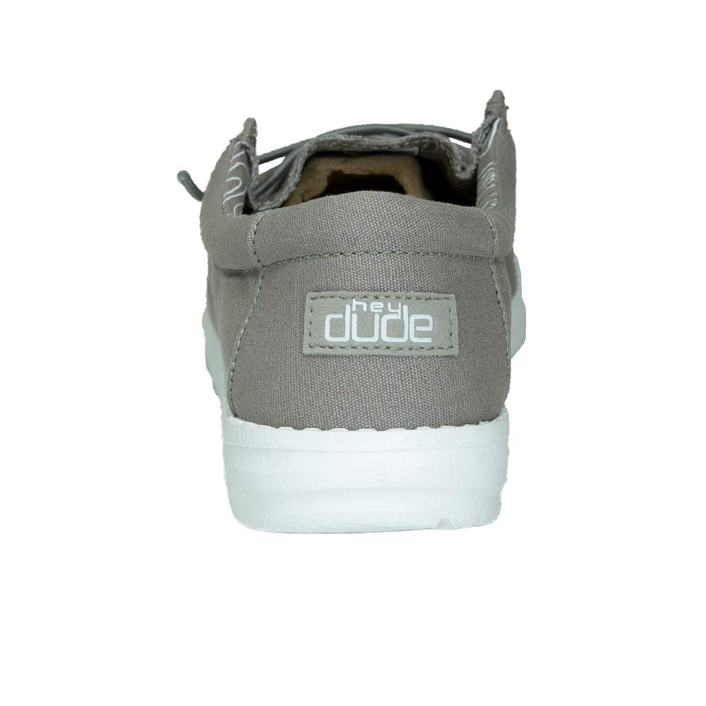 HEYDUDE Boy's Wally Youth Multiple Colors | Boys Shoes | Boy's Lace Up Loafers | Comfortable & Light-Weight Grey
