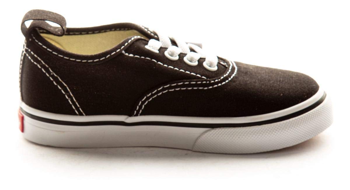 Vans Toddler T Authentic Elastic LACE Black True White Size 9