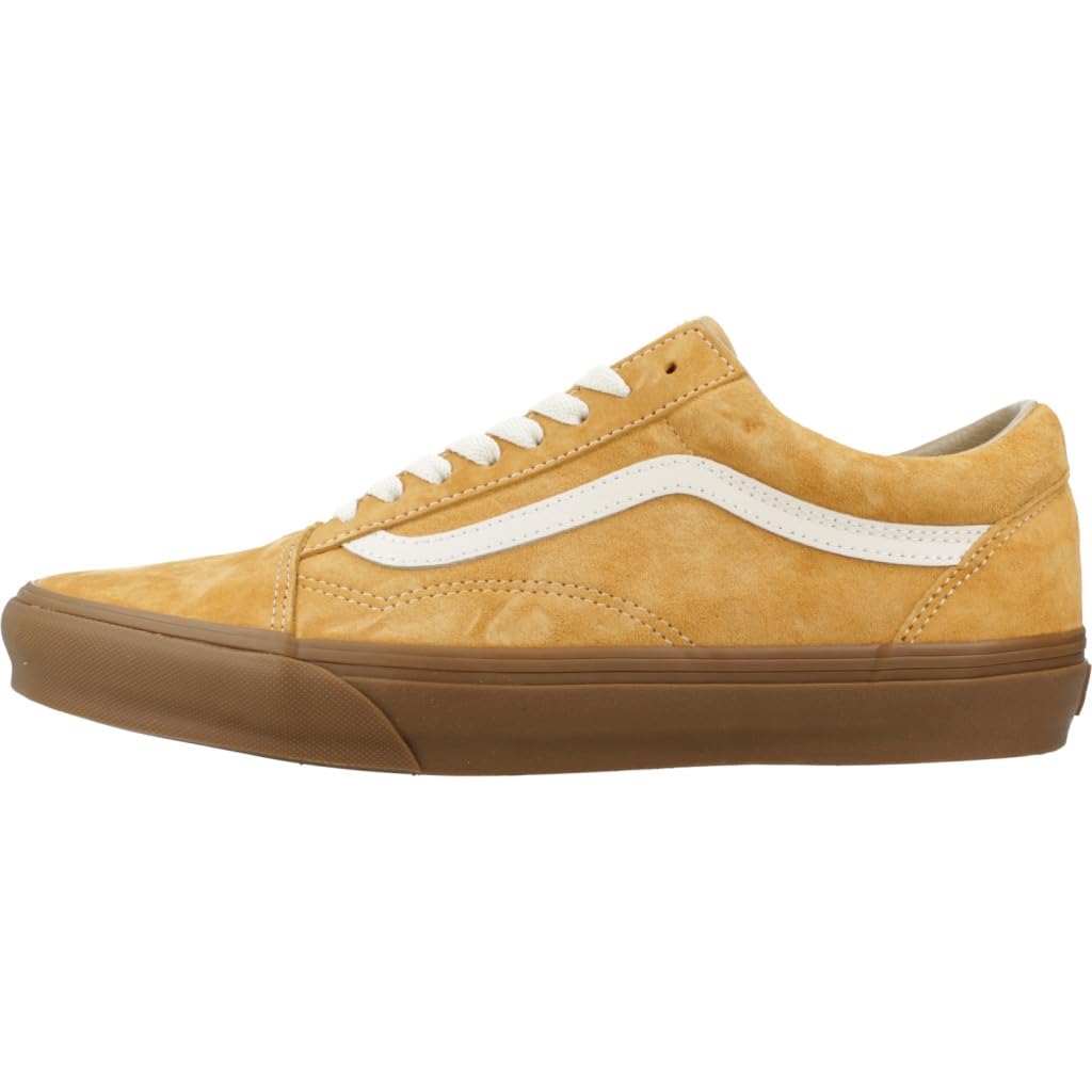 Vans - Unisex Old Skool Shoes, Color Pig Suede Gum Antelope, Size: 7.5 D(M) US Mens / 9 B(M) US Womens