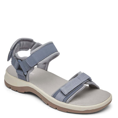 Rockport Women's Trail Tech Sandal, BLUE SLATE ECO WASHABLE, 8