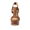 MICHAEL Michael Kors Berkley High Platform Heels for Women - Synthetic Outsole - Luxurious Leather Upper Luggage 7.5 M