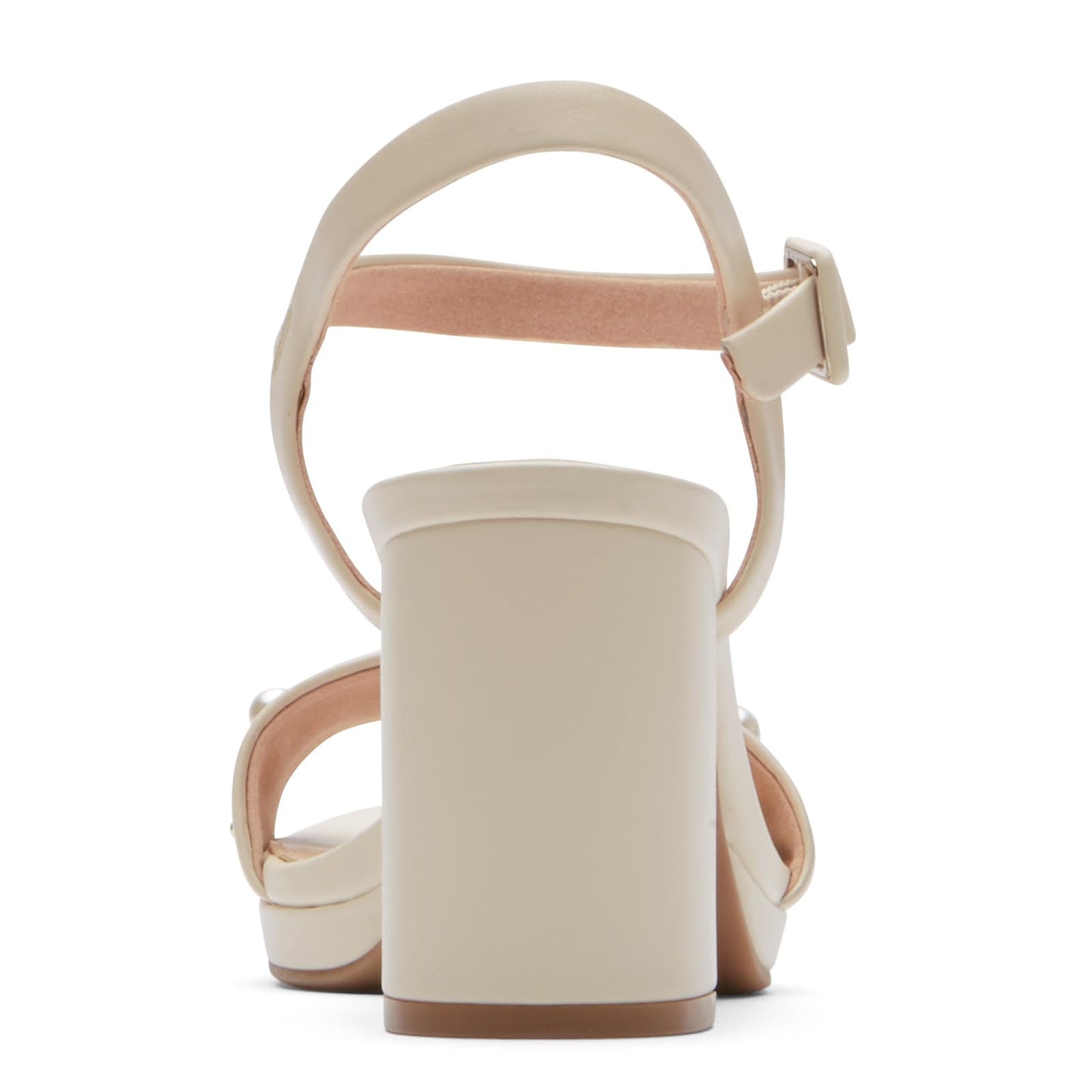 Rockport Women's Tabitha Two-Strap, Vanilla Leather Pearl, 6