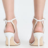 Stuart Weitzman Barelynude 100 Sandal White 9.5 B