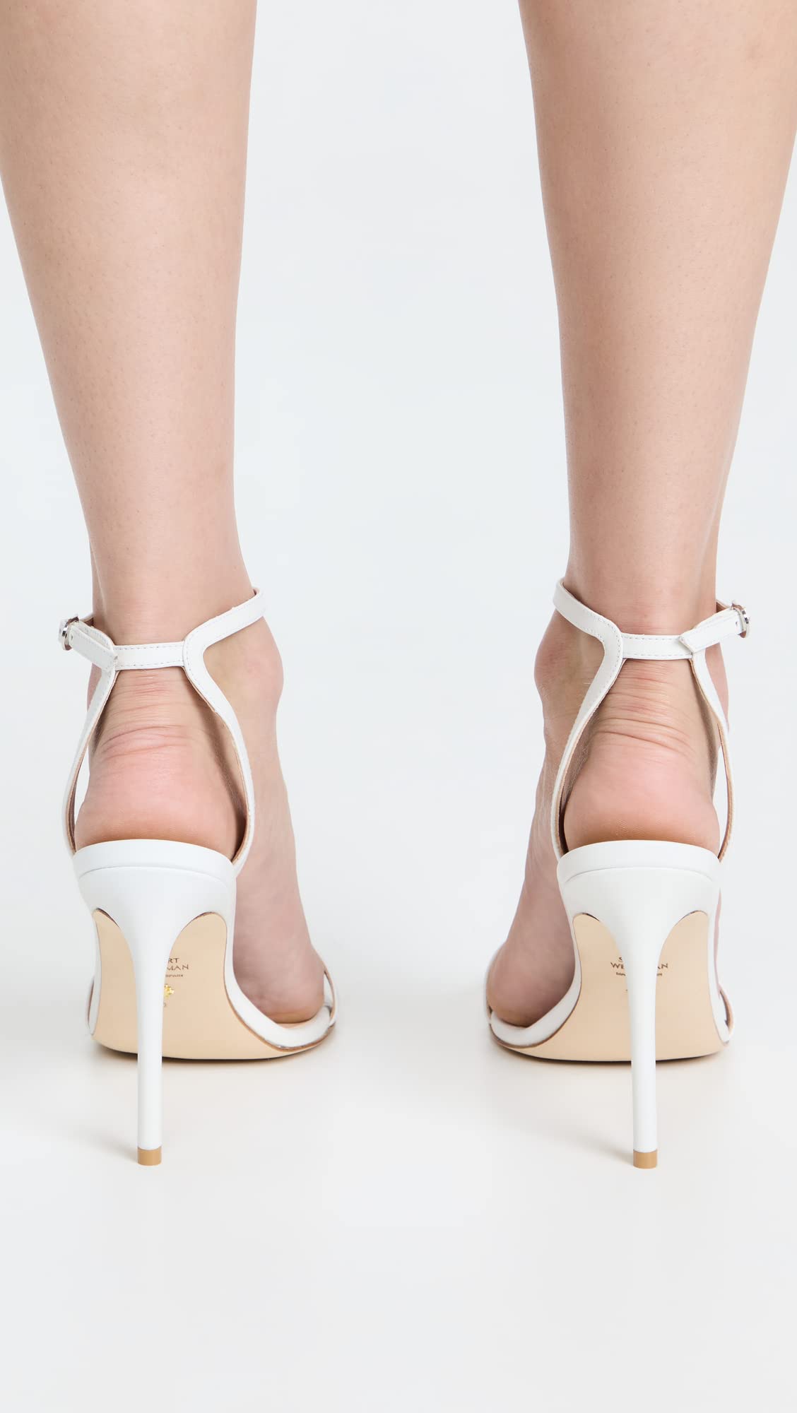 Stuart Weitzman Barelynude 100 Sandal White 9.5 B