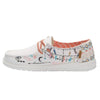 HEYDUDE Girl's Wendy Youth Doodle Bohon Size 3 | Girl’s Shoes | Girl’s Lace Up Loafers | Comfortable & Light-Weight
