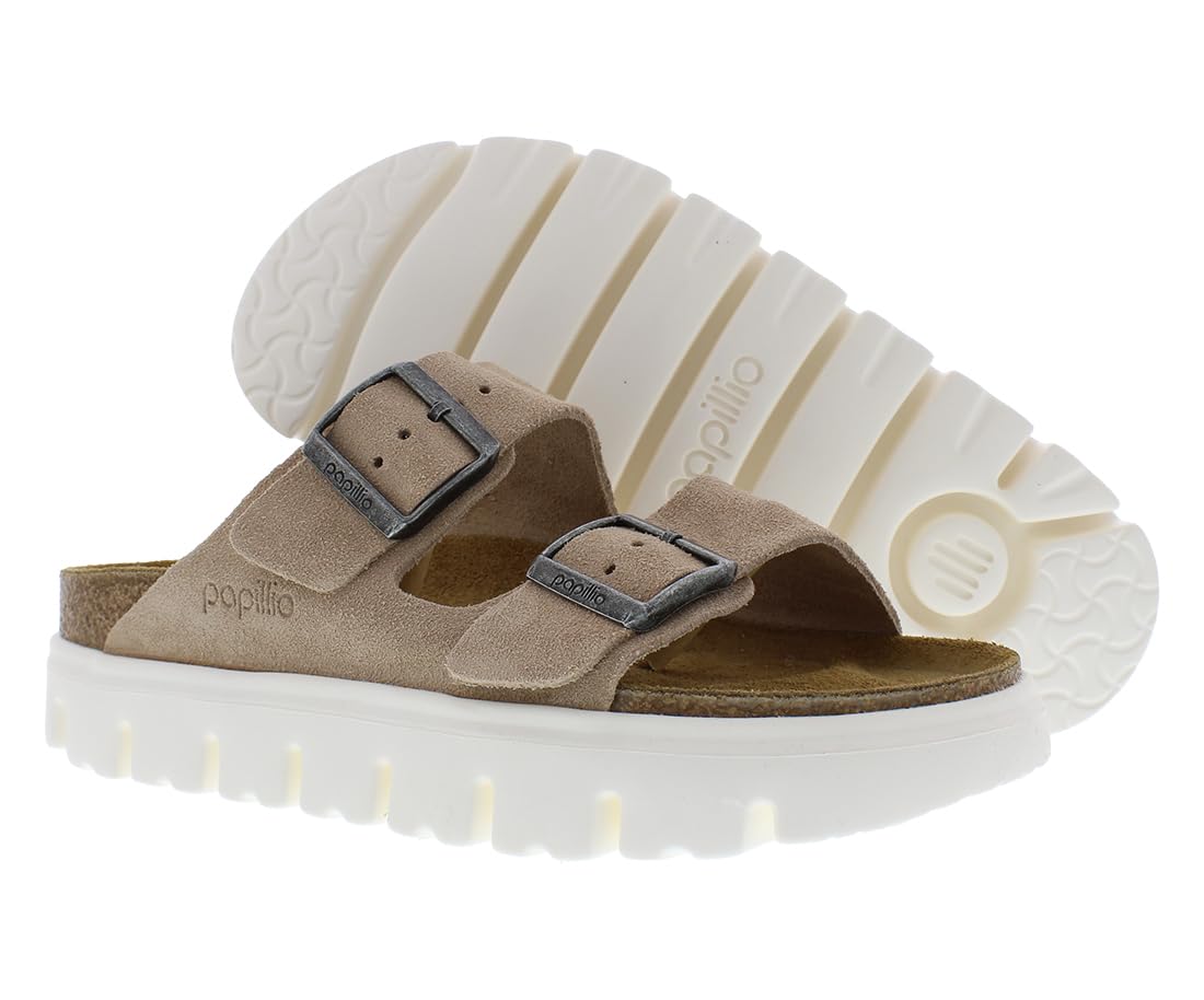 Birkenstock Women's Arizona Chunky Sandals, Warm Sand, Tan, 8-8.5 Narrow US