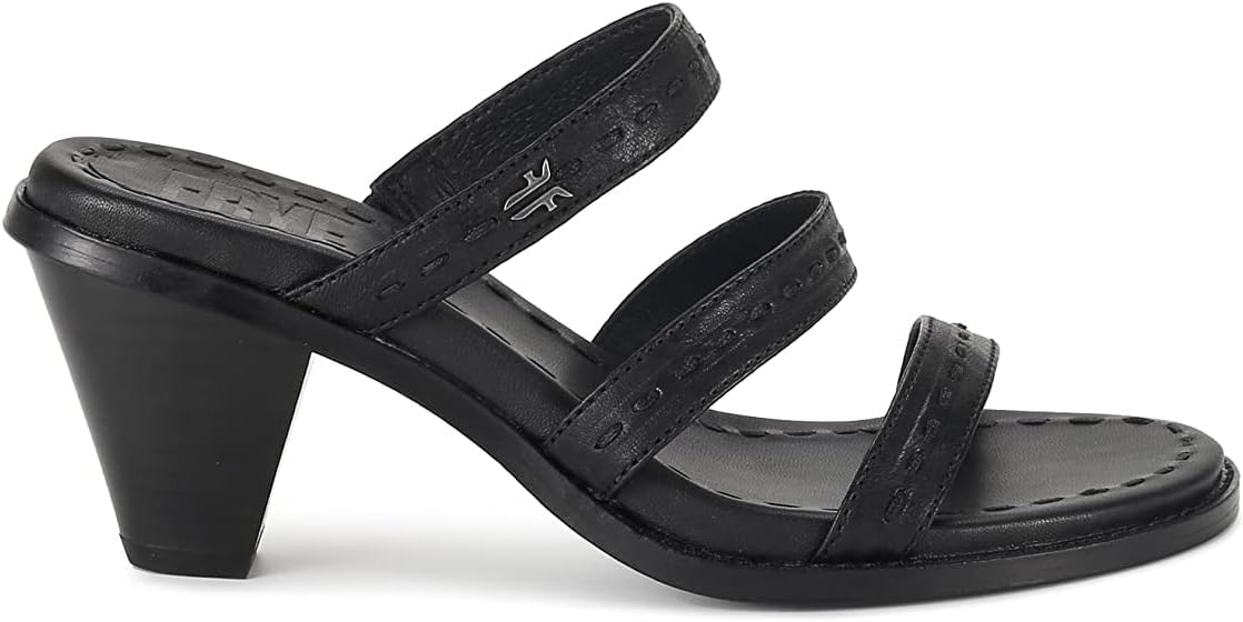 Frye Women's Estelle Strappy Slid Sandal, Black - 6M