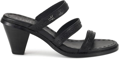 Frye Women's Estelle Strappy Slid Sandal, Black - 6M