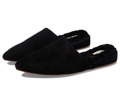 Madewell The Kasey Mule for Women - Round Toe Silhouette with Slip-on Construction, Easy Casual Wear Mule Slippers True Black Sherpa 7 M