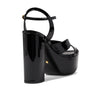 Stuart Weitzman Miami Squarehigh 140 Platform Sandal Black 9 B