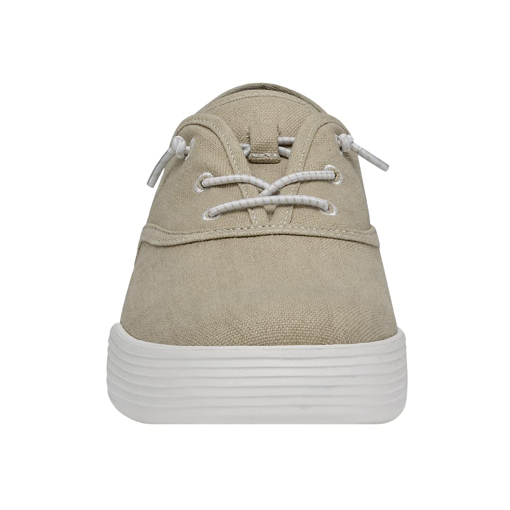 HEYDUDE Men's Conway Craft Slip On Sneaker, White Size 13 | Lightweight Casual Shoe with Elastic Laces