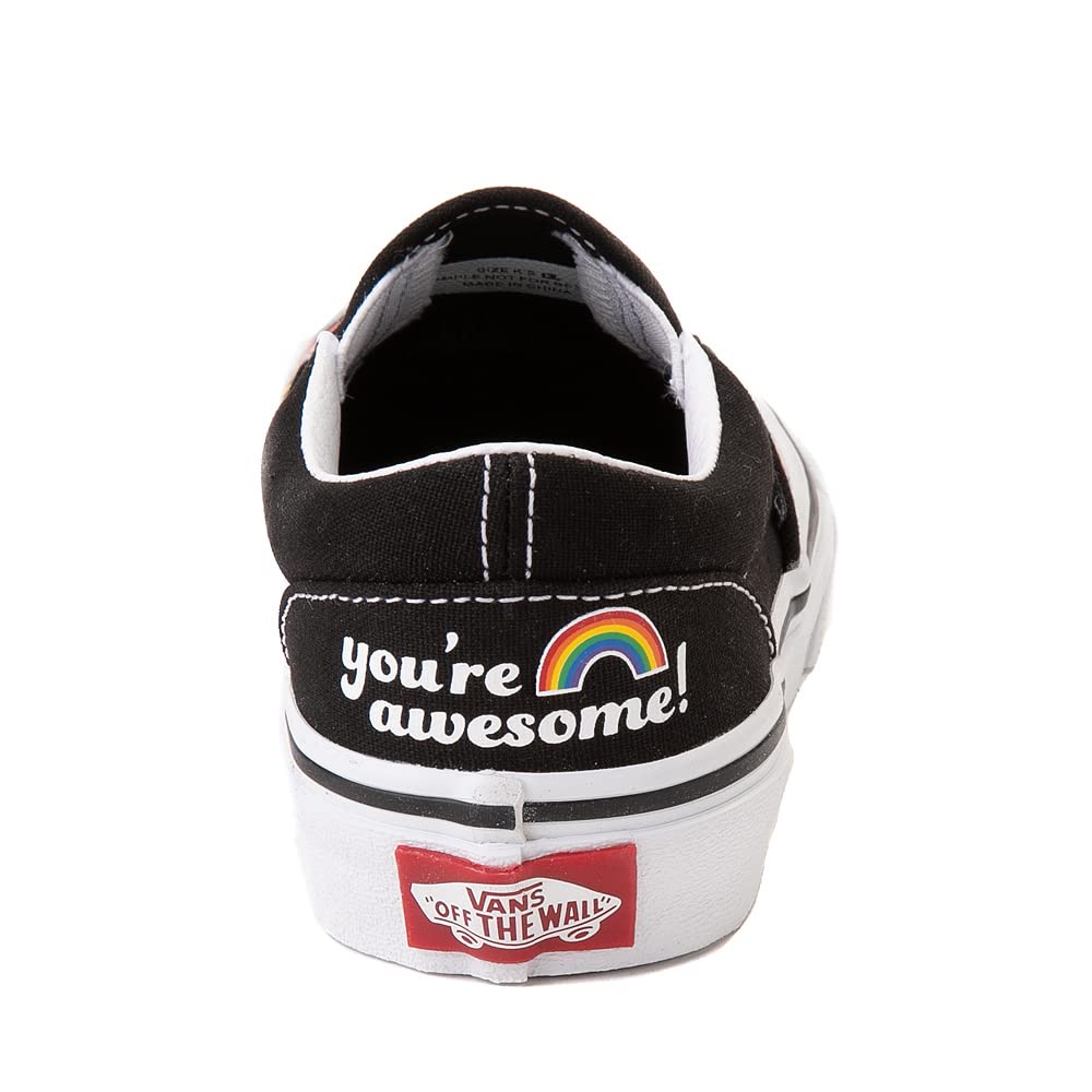 Vans Kid's Classic Slip On, (Radically Happy) Black, Size 12.5 Little Kid