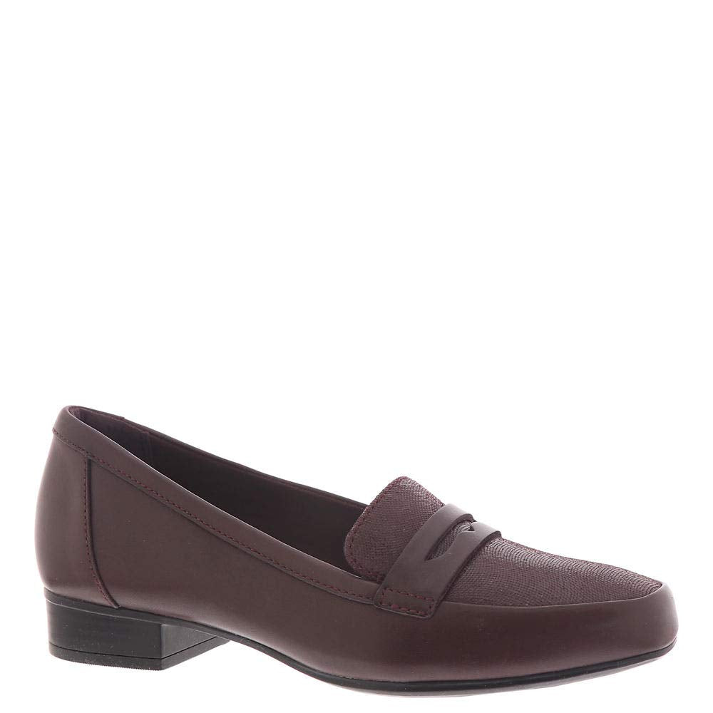 Clarks Women's Juliet Coast - Burgundy Leather/Suede Combi - 9.5W