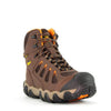 Thorogood Crosstrex 6” Waterproof Safety Toe Hiking Boots for Men - Breathable Premium Leather and Mesh with Comfort Insole and Athletic Traction Outsole; ASTM Rated, Brown/Orange - 8 W US