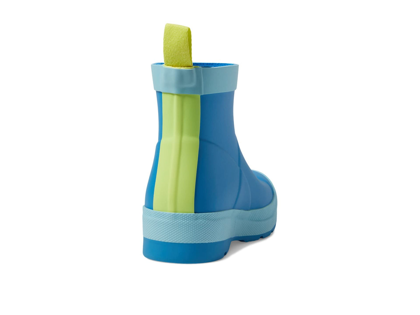 Hunter Kids Play Boot for Little and Big Kid Offers Rubber Upper with Ankle Pull Tab, and Durable Poolhouse Blue/Bleached Blue/Illuminating Yellow 1 Little Kid M
