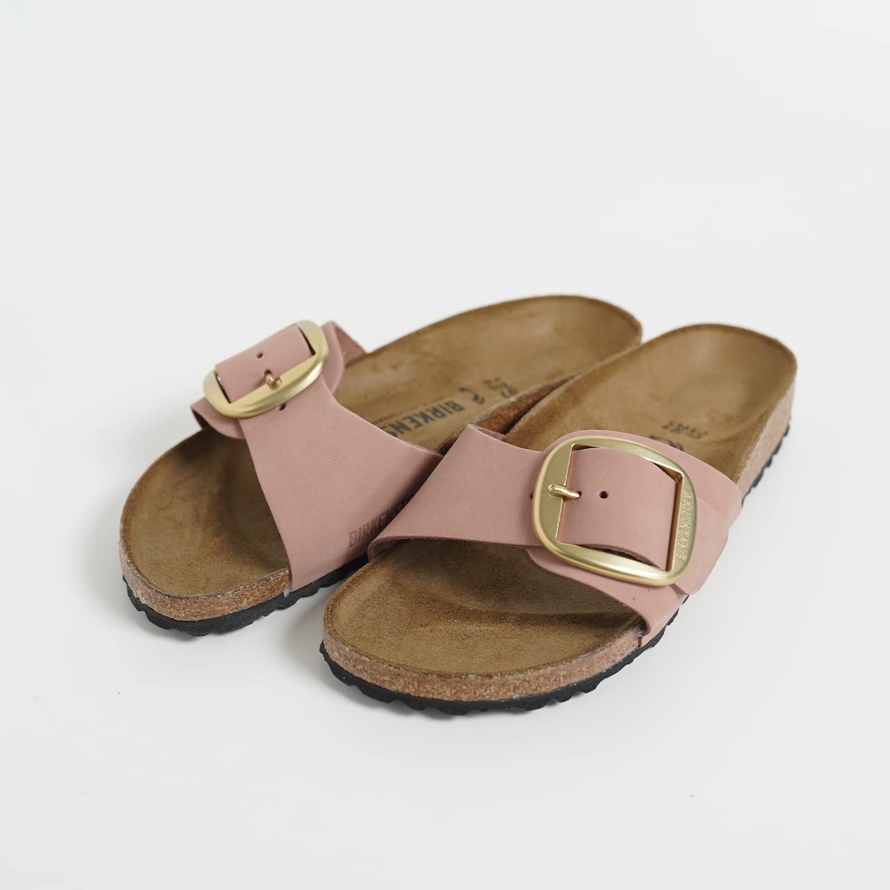 Birkenstock 1024039 1024009 1023373 Madrid Big Buckle One Strap Flat Sandals, Sandcastle, 23.0 cm