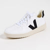 Veja Women's V-10 Lace Up Sneakers, White/Black, 4 Medium US