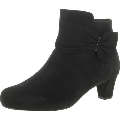 David Tate Women's Cutey Fashion Boot, Black Suede, 9 X-Wide