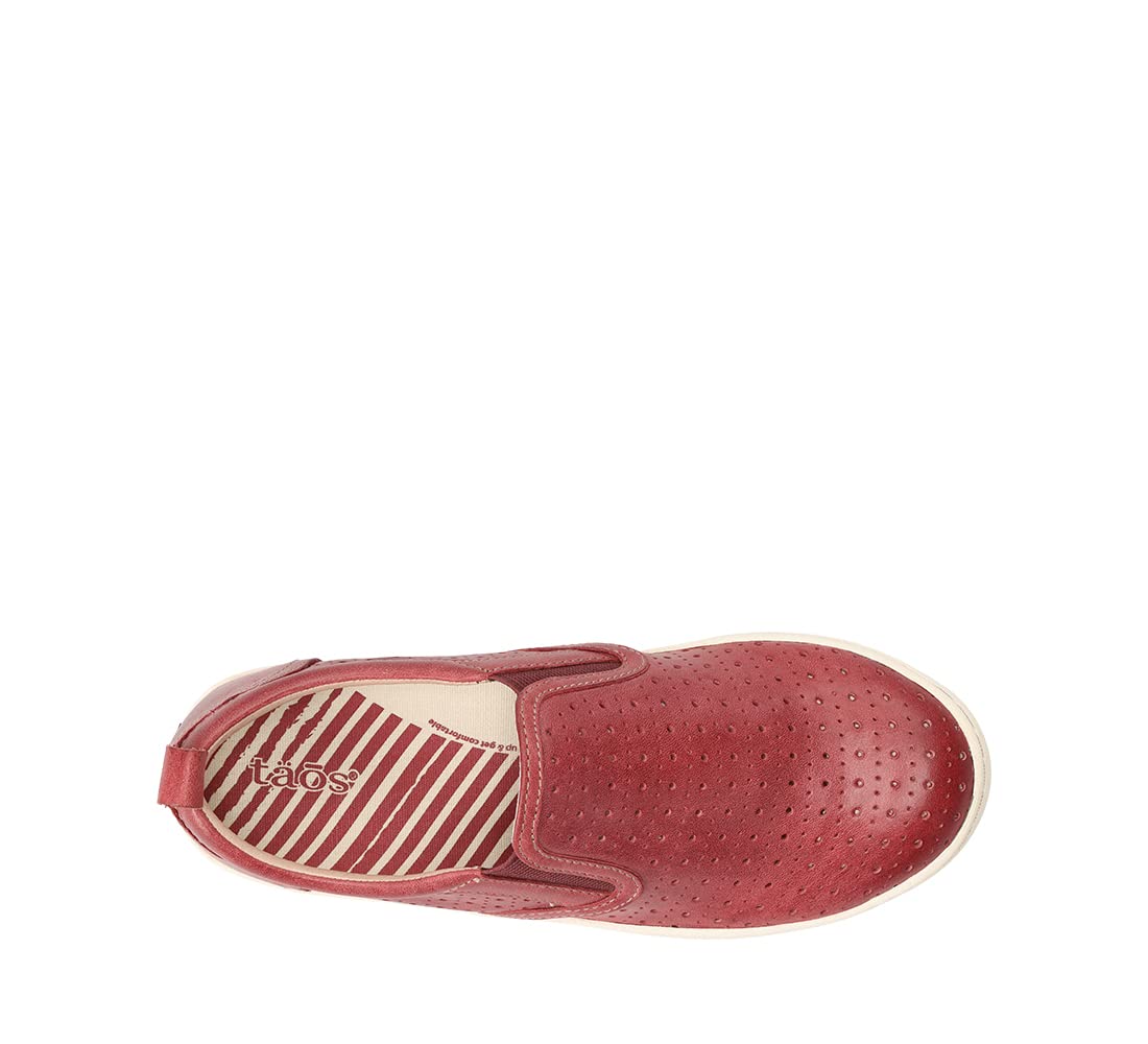 Taos Footwear Women's Court Warm Red Sneaker 8 M US