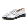 Madewell Women's The Vernon Loafer in Specchio Leather, Silver Speccio, 11 Medium US