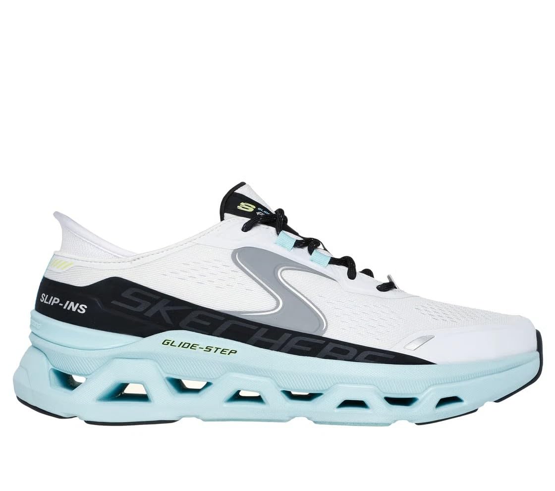 Skechers Wide Fit Man Slip-ins Glide-Step Altus Lace-Up 232921 White/Blue US Size 10.5W