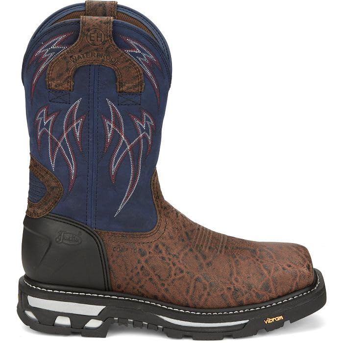 Justin Boots Men's CR2153 Frontline Hiviz 11” Waterproof Work Boot