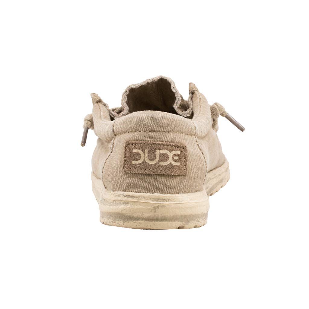 HEYDUDE Men’s Wally Washed Chestnut Size 8 | Men’s Shoes | Men’s Lace Up | Comfortable & Light-Weight