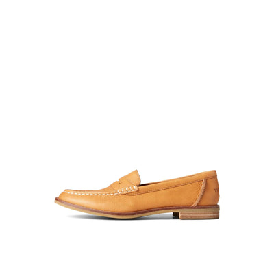 Sperry Womens Seaport Penny Loafer, Tan, 6.5
