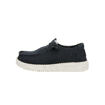 HEYDUDE Girl's Wendy Canvas Black Size 10 | Toddler's Shoes | Toddler Slip-on Loafers | Comfortable & Light-Weight