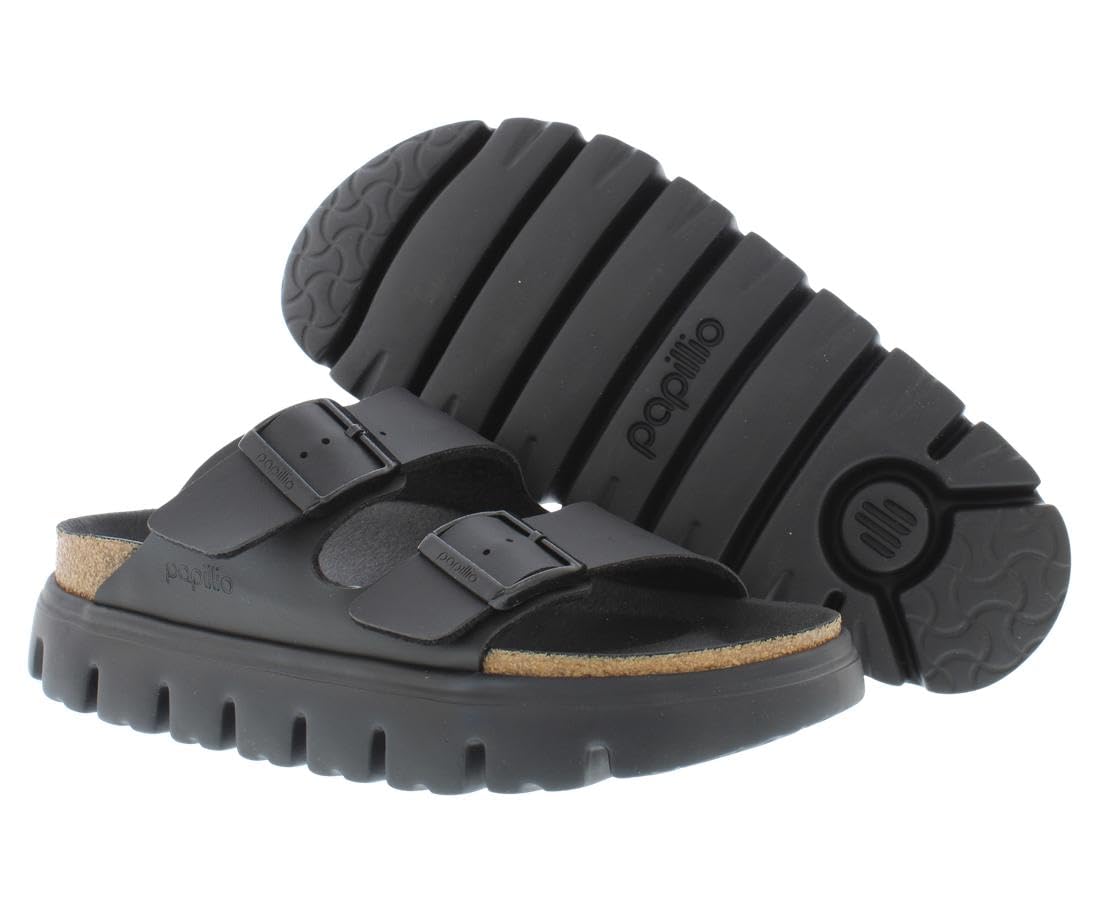 Birkenstock Female Papillio by Birkenstock Arizona Chunky - Birko-Flor™ Black Women 8-8.5
