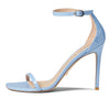 Stuart Weitzman Nudistcurve 100 Sandal Cornflower 5 M