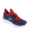Skechers Kids Boys Skech Fast Sneaker, Navy/Red, 3.5 Big Kid