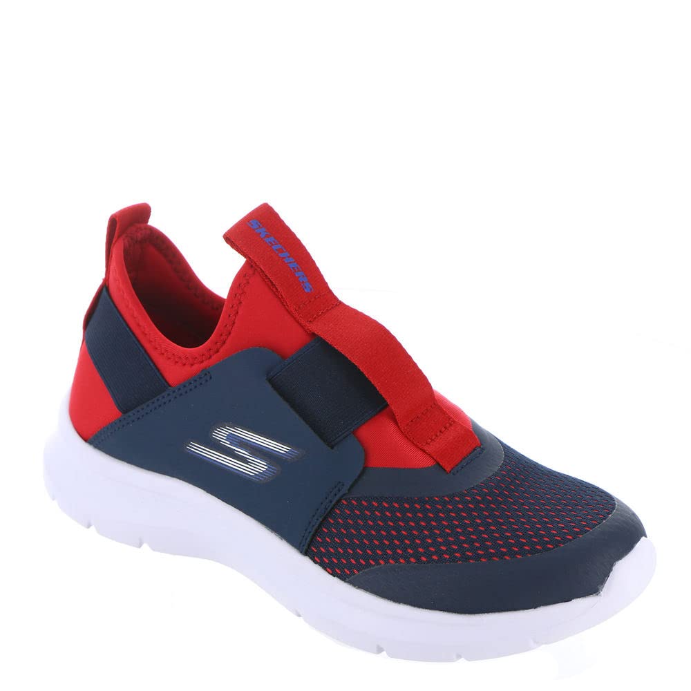 Skechers Kids Boys Skech Fast Sneaker, Navy/Red, 3.5 Big Kid