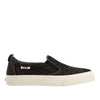 Taos Rubber Soul Slip-On Women's Sneaker - Fresh and Clean Canvas Design with Effortless Style, Removable Footbed and Arch Support - Elevated Comfort for All-Day Fashion Black Denim 8.5 M US