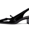Stuart Weitzman SW 50 Block Slingback Black 11 B