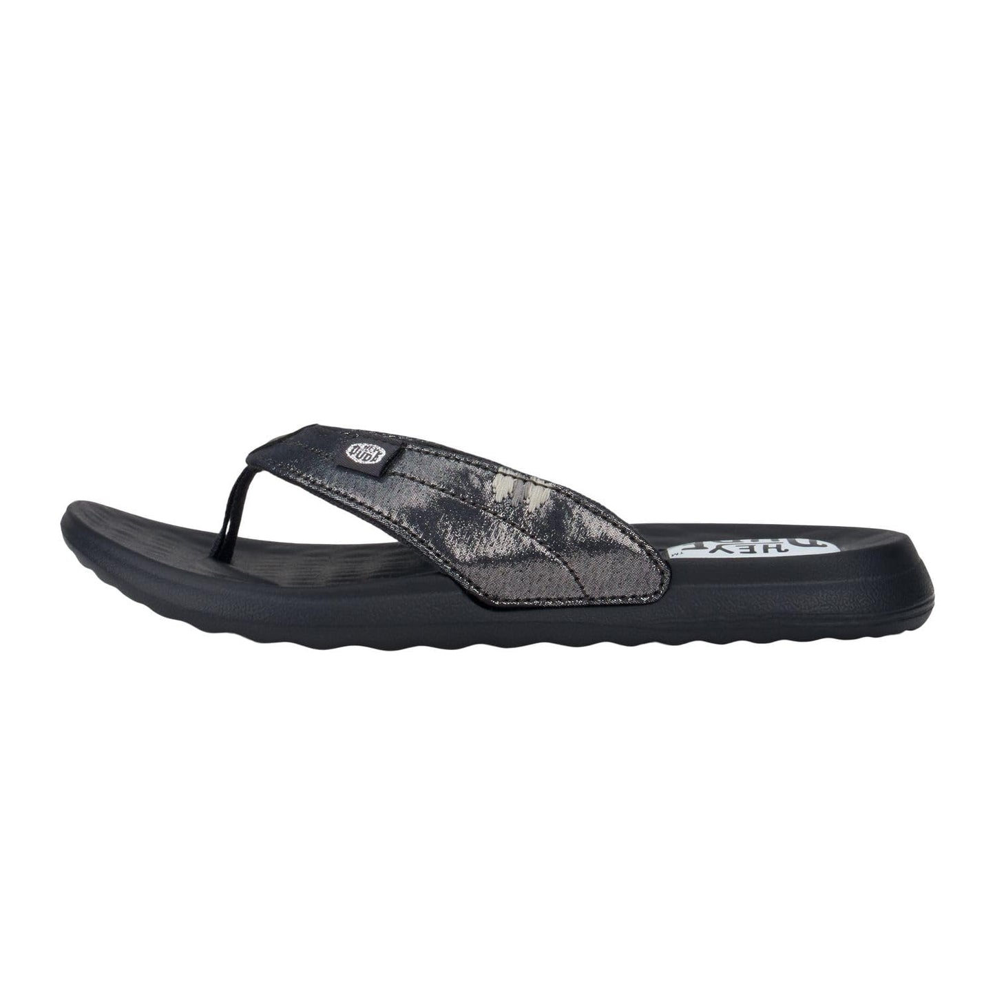 HEYDUDE Girl's Christi Flip Classic (Little Kid/Big Kid) Black 4 Big Kid M
