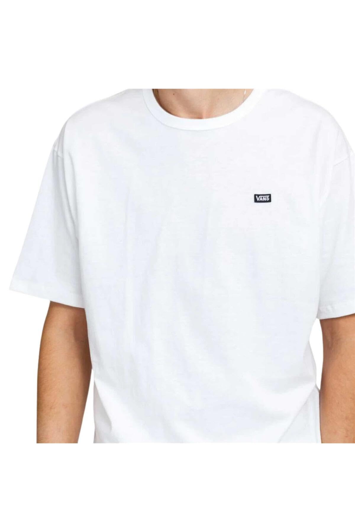 Vans Men's Short Sleeve Tee, (OTW Classic Left Logo) White, Size Small