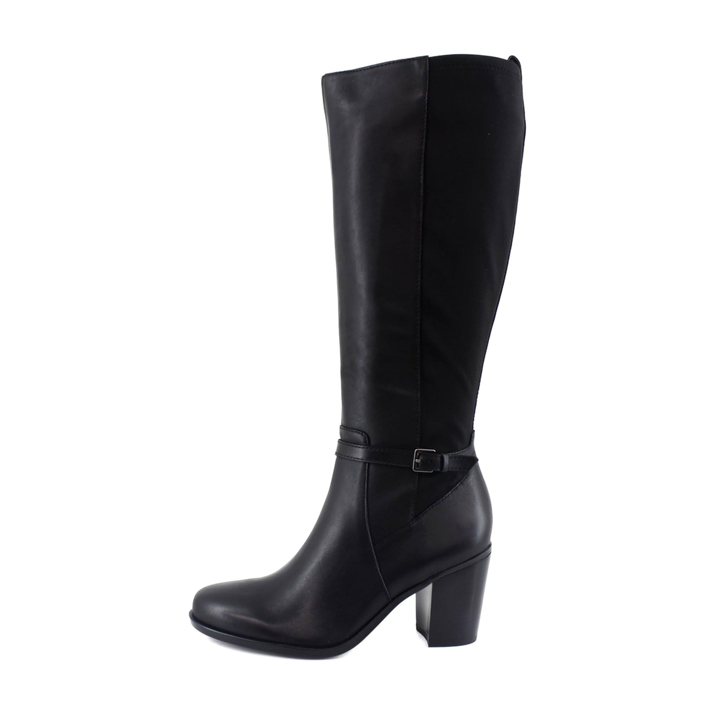 Naturalizer Women's Kalina-Stretch Boots Knee High, Black Leather and Fabric, 11 Wide