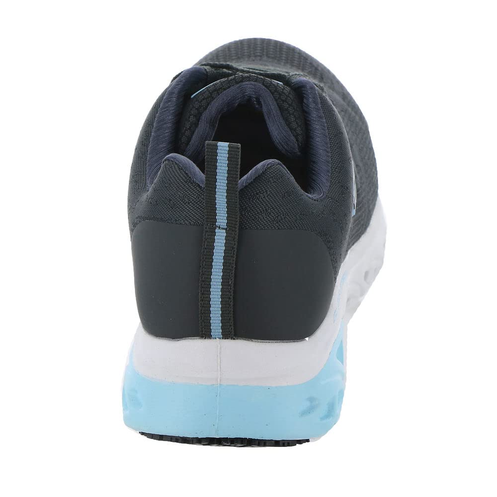 Skechers Work Glide Step SR Work Shoe 108086 Womens Oxford 75 BM US CharcoalLight Blue