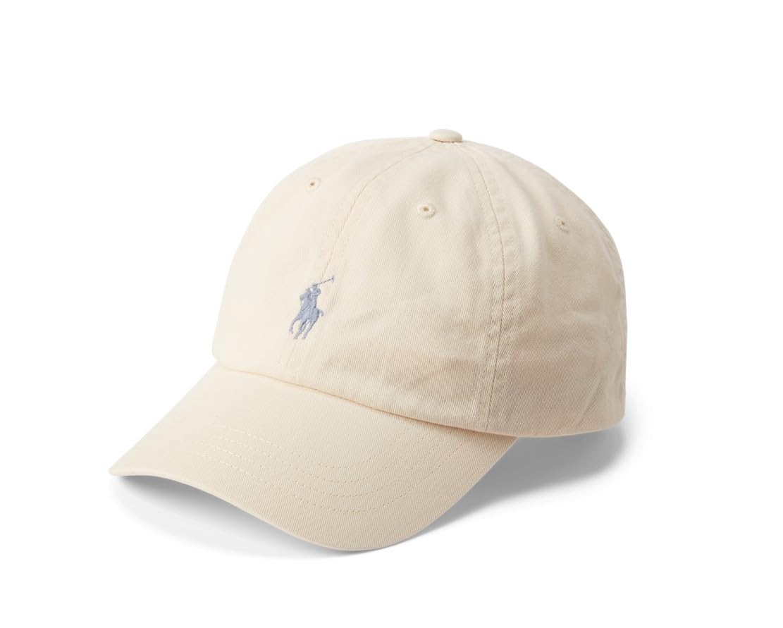 POLO RALPH LAUREN Men's Cotton Sport Hat, Guide Cream, Off White, One Size