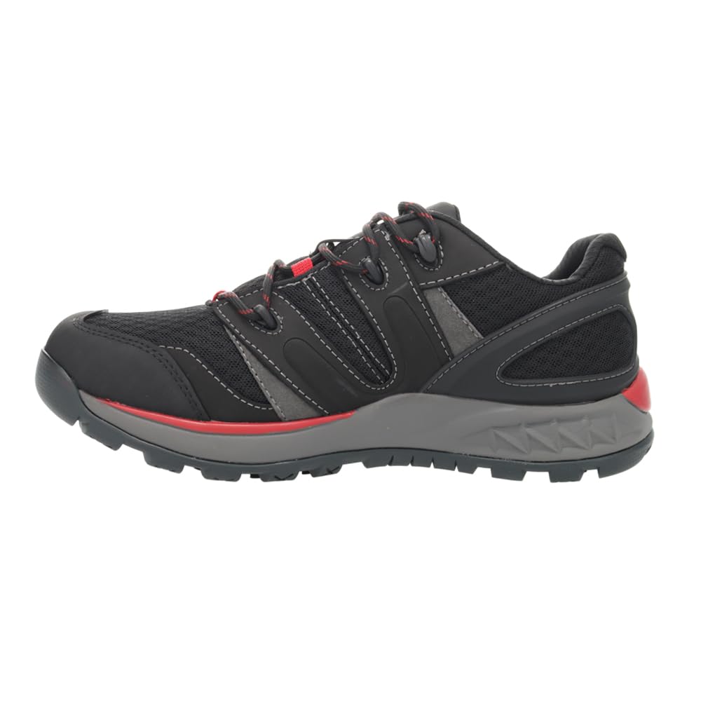 Propét Men's Vercors Waterproof Hikers, Black/Red, 12 X-Wide US