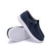 HEYDUDE Boy's Wally Youth Multiple Colors | Boys Shoes | Boy's Lace Up Loafers | Comfortable & Light-Weight Navy