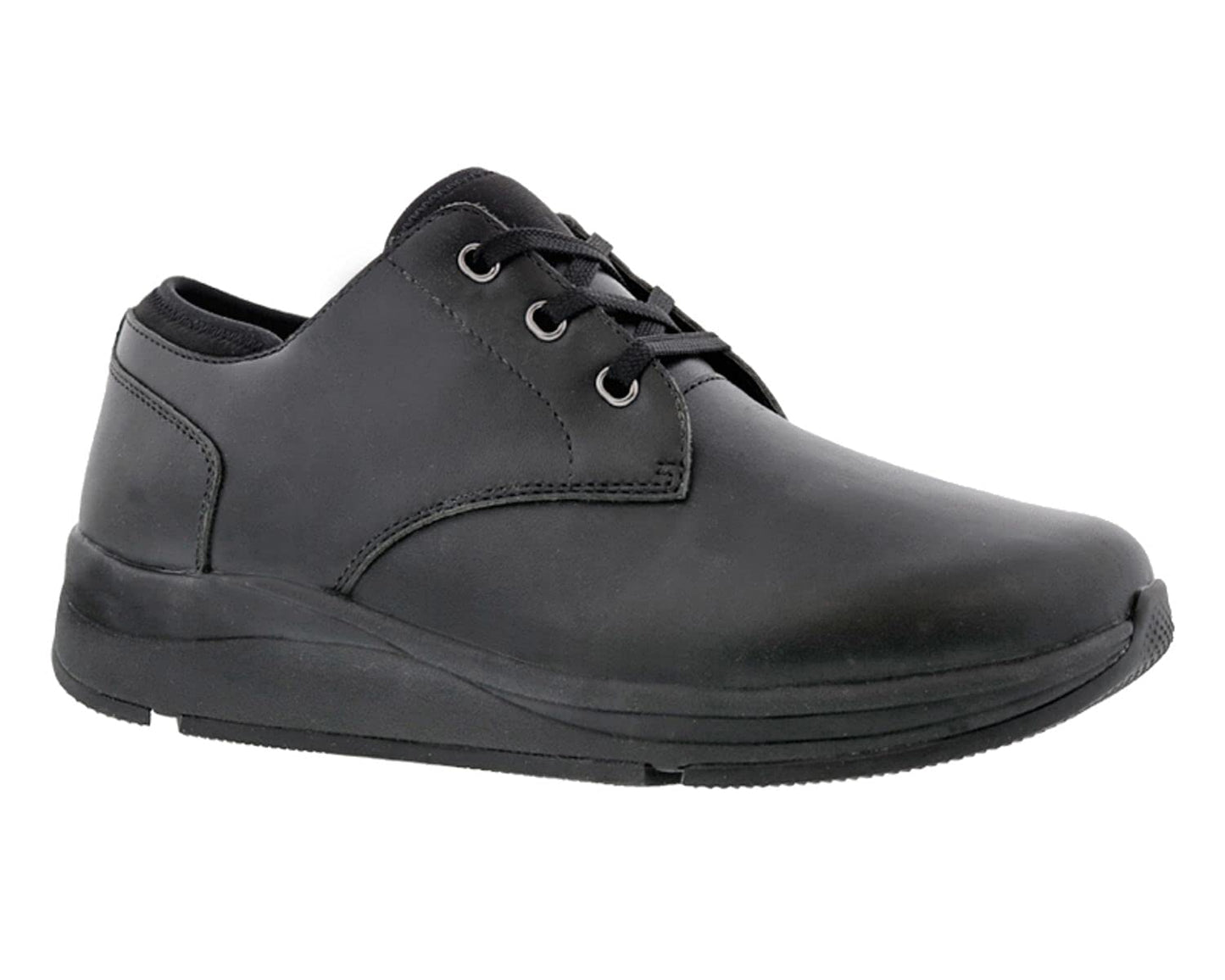 Drew Men's Armstrong Casual Shoe, Black Leather, 11.5 X-Wide (4E)