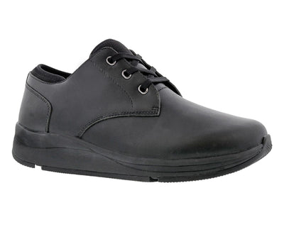 Drew Men's Armstrong Casual Shoe, Black Leather, 11.5 X-Wide (4E)