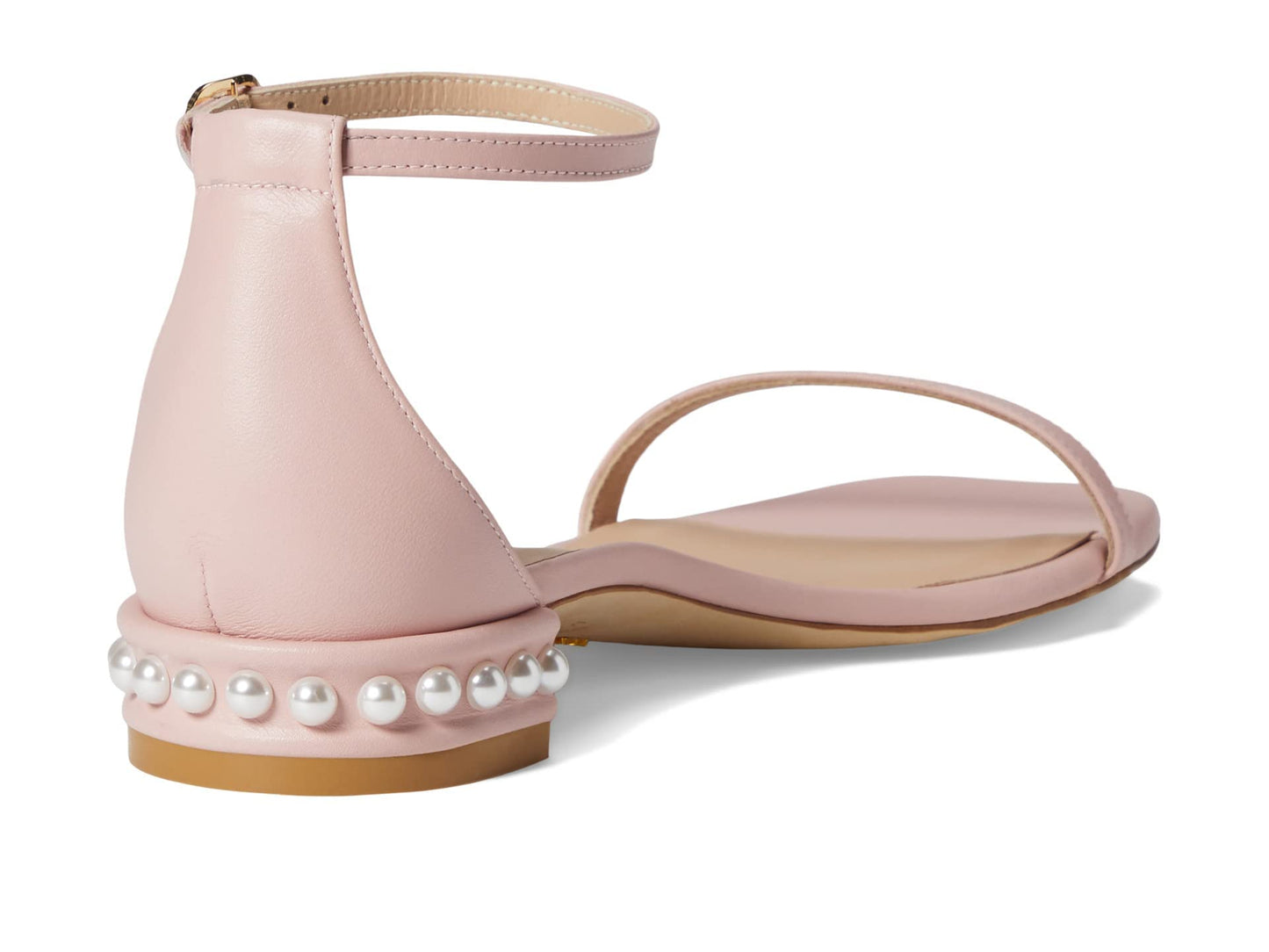 Stuart Weitzman Nudistcurve Pearl Flat Sandal Ballet 7 B