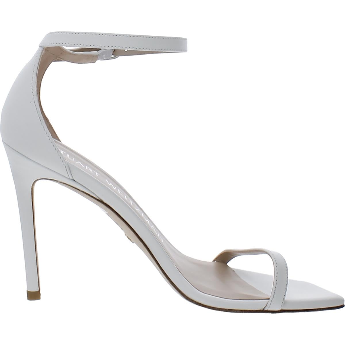 Stuart Weitzman Womens Nudistcurve 100 Sandal White 10 M