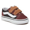 VANS Baby Old Skool Maroon Black Sneaker, brown, 24.5 EU