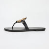 Tory Burch Women's Metal Miller Soft Sandals, Perfect Black/Gold, 7 Medium US