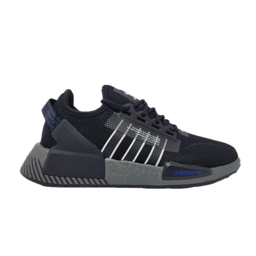 adidas Men's NMD R1 V2 Running Shoes, Black/Grey, 8 M US